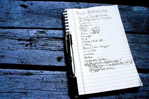 Una lista de cosas que no hay que hacer